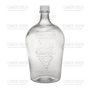 Бутыль стеклянная «Виноград», 4,5 л - фото 4736
