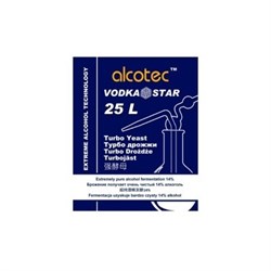 Дрожжи для самогона спиртовые "Alcotec", "Vodka Star Turbo Yeast"  66 г - фото 8610